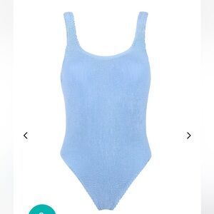 Pitusa Light Blue One Piece crinkle Swimsuit